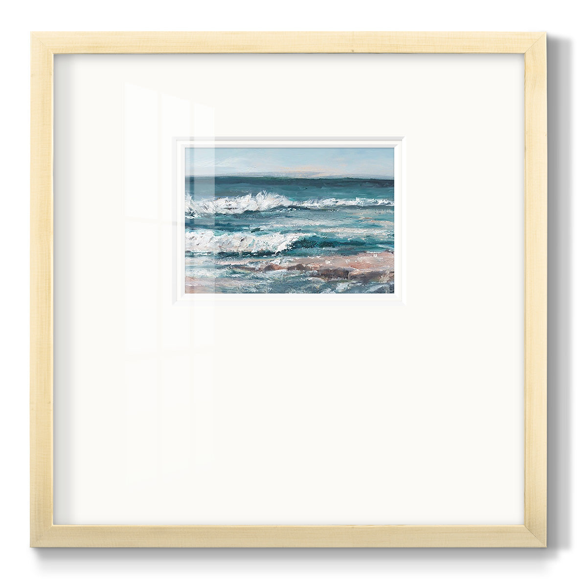 Ocean Breakers I Premium Framed Print Double Matboard