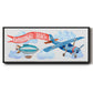 Dream Big Airplane - Floater Framed Canvas Print