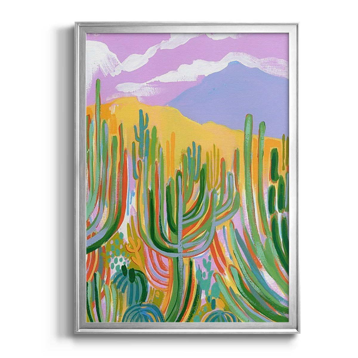 Lavender Desert I - Modern Framed Canvas Print