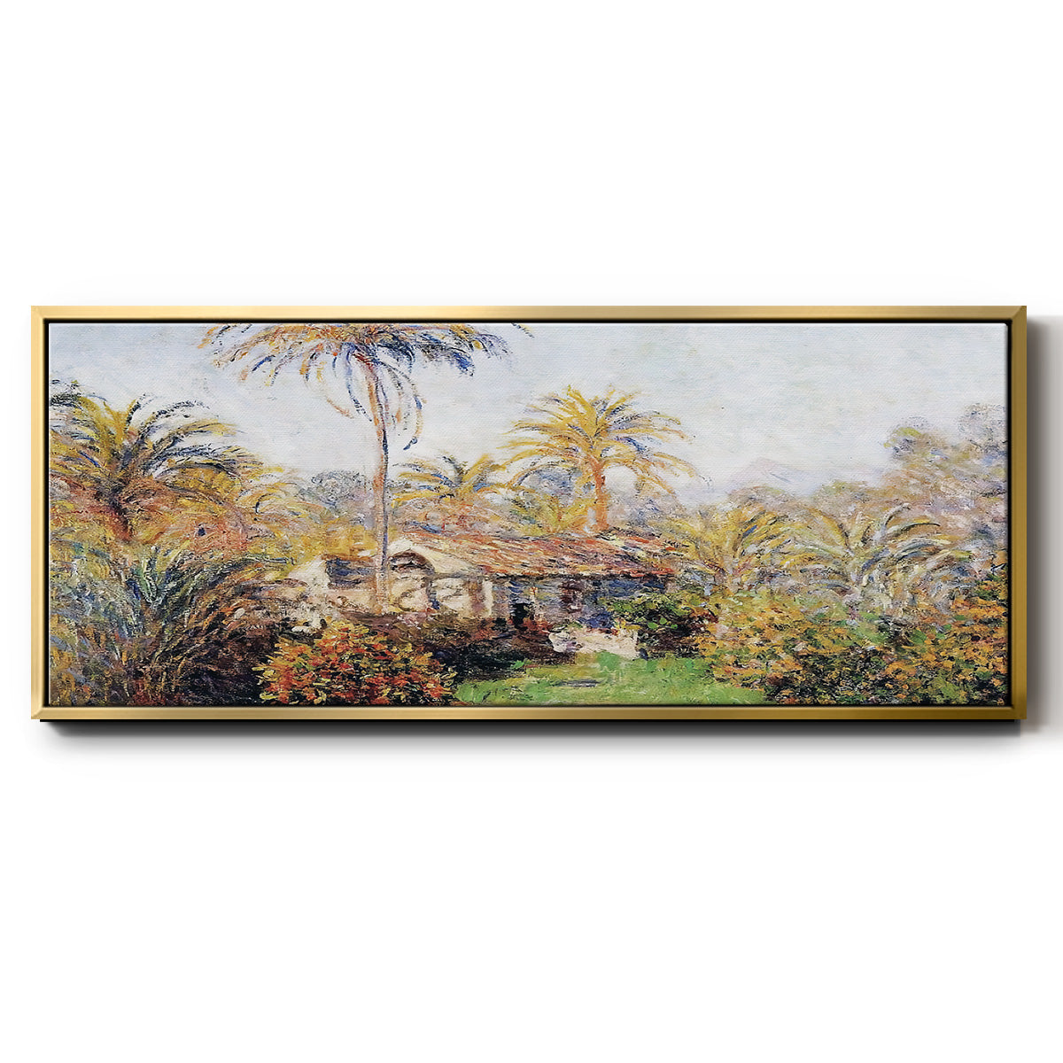 Small Country Farm in Bordighera, 1884 - Floater Framed Canvas Print