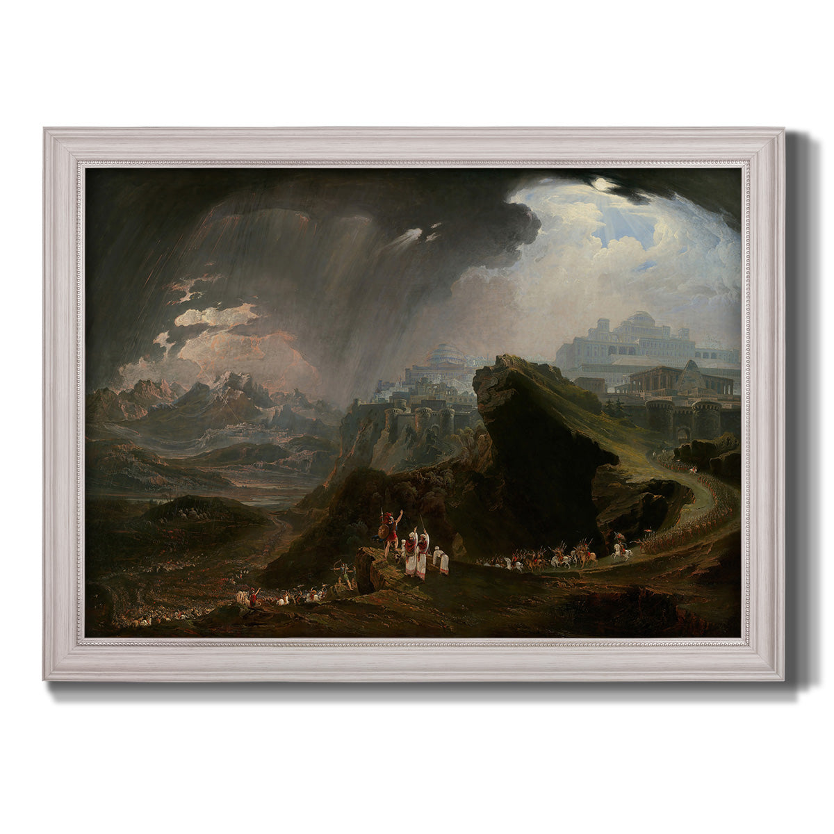 Joshua Commanding the Sun to Stand Still upon Gibeon - Ornate Framed Canvas Print