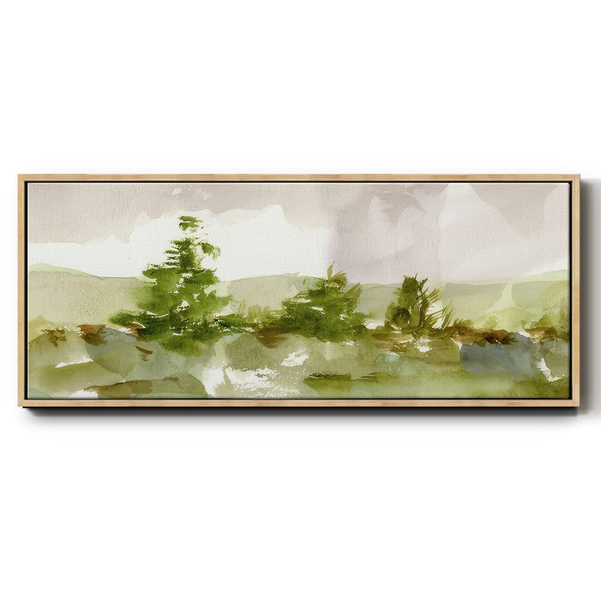 Morning Retreat I - Floater Framed Canvas Print