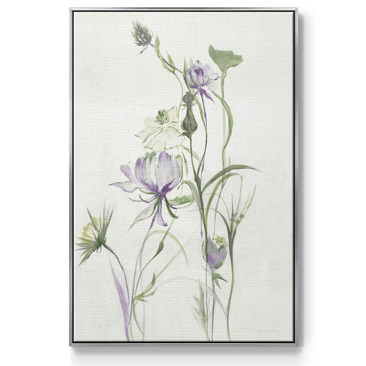 Late Summer Wildflowers II V30 - Framed Premium Gallery Wrapped Canvas L Frame - Ready to Hang