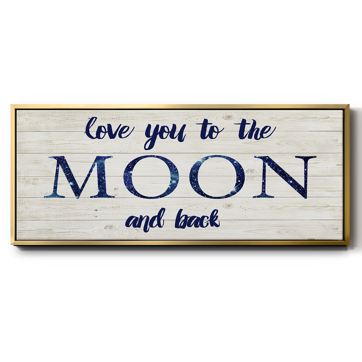 Moon and Back - Floater Framed Canvas Print