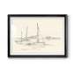 Coastal Contour Sketch I Premium Framed Print - Ready to Hang