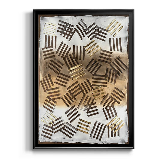 Raffia Palm II - Modern Framed Canvas Print
