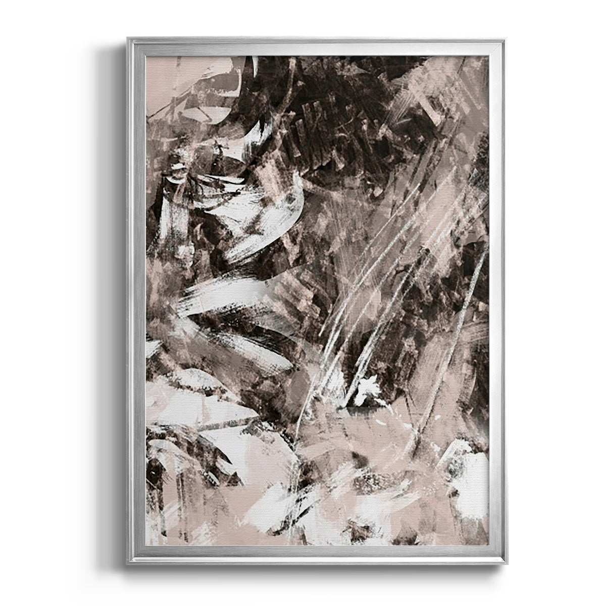 Blush Blackboard II - Modern Framed Canvas Print