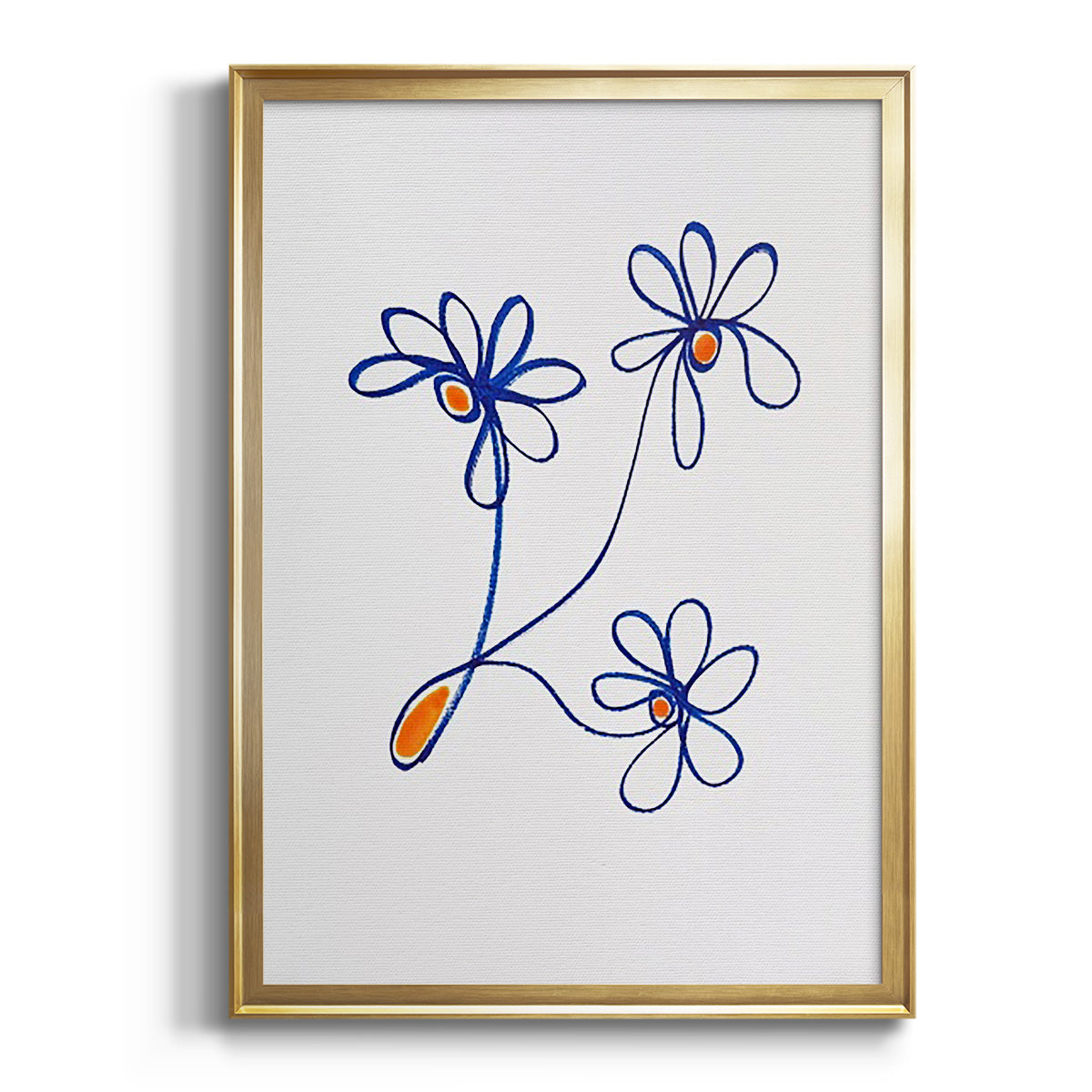 Wobbly Blooms III - Modern Framed Canvas Print