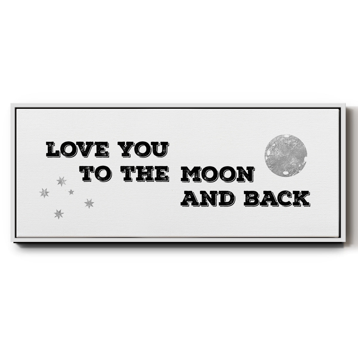To the Moon and Back - Floater Framed Canvas Print
