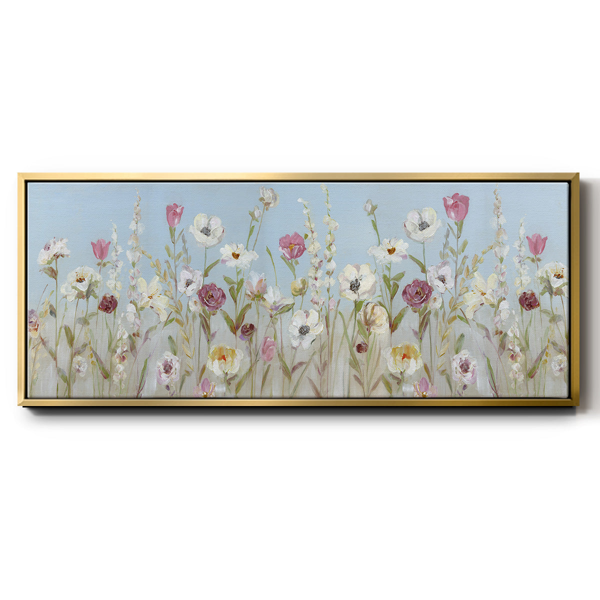 Meadow Spring Blooms - Floater Framed Canvas Print