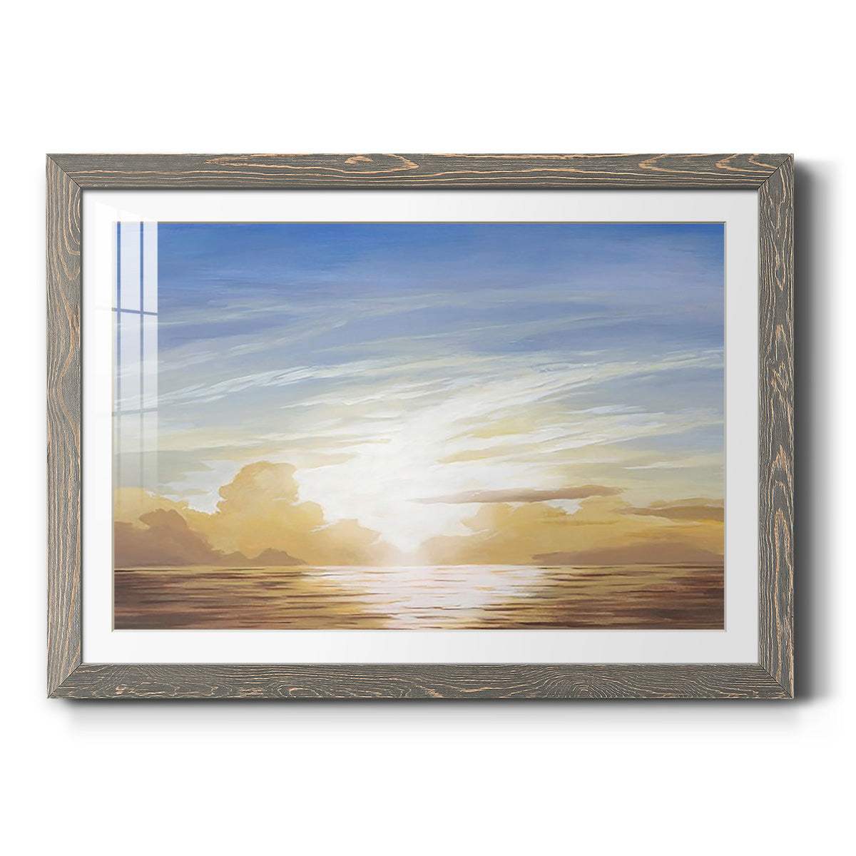 Luminous Waters III - Barnwood Framed Art Print
