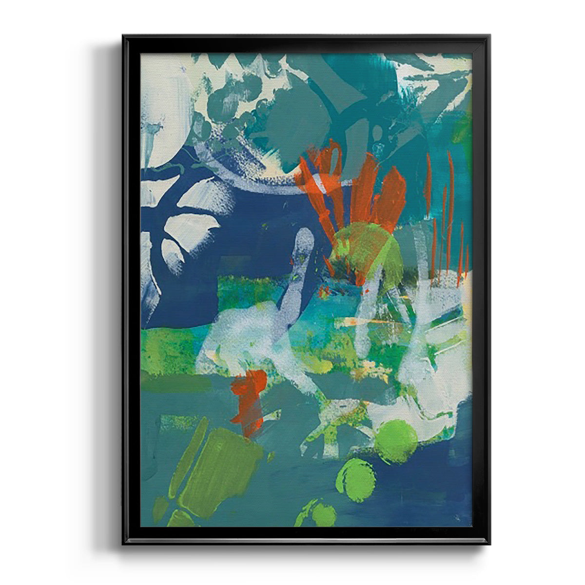 Tropical Graphics I - Modern Framed Canvas Print