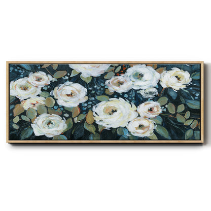 Moonlit Garden I - Floater Framed Canvas Print