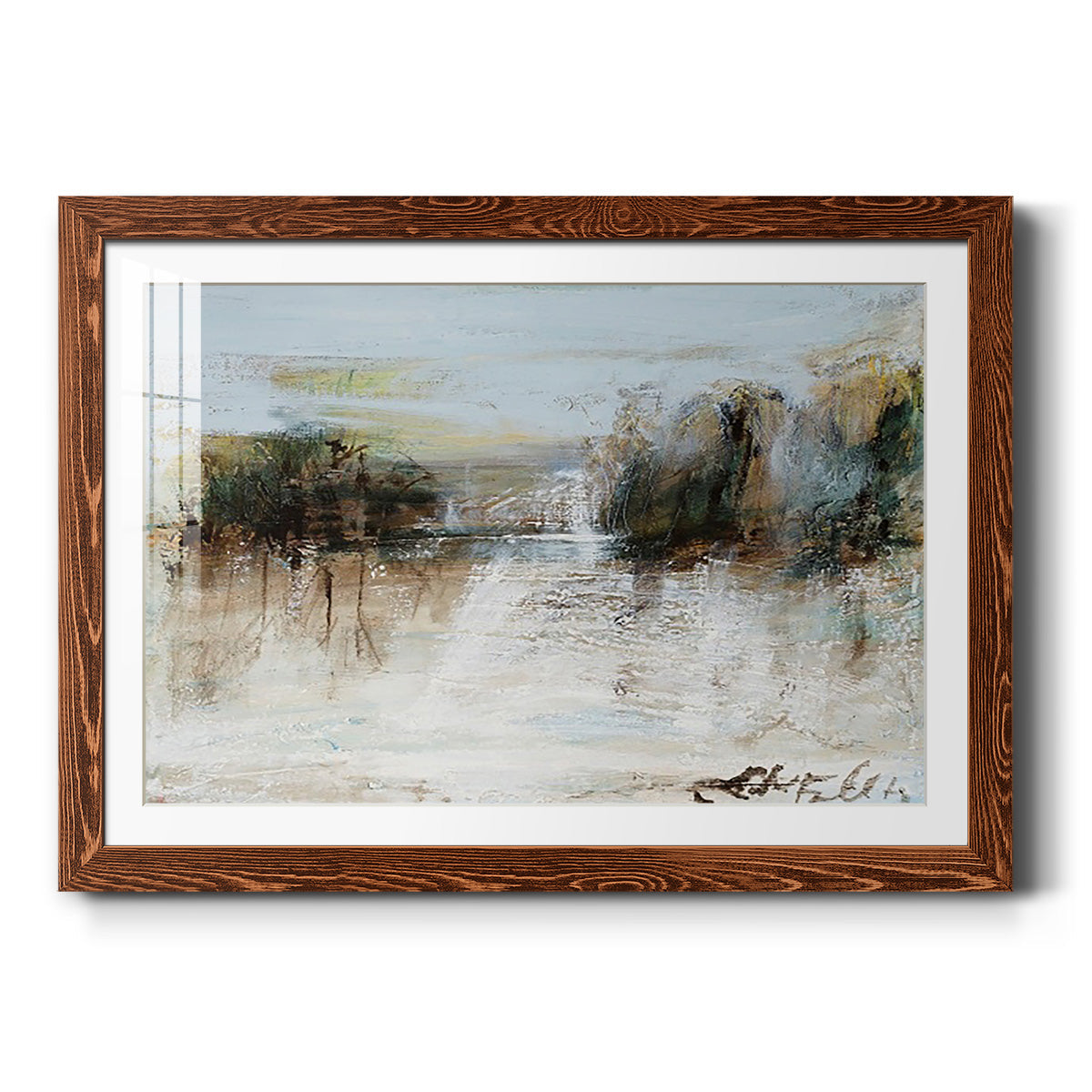 Wintery Horizon I - Barnwood Framed Art Print
