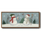 Snowmen VI - Floater Framed Canvas Print
