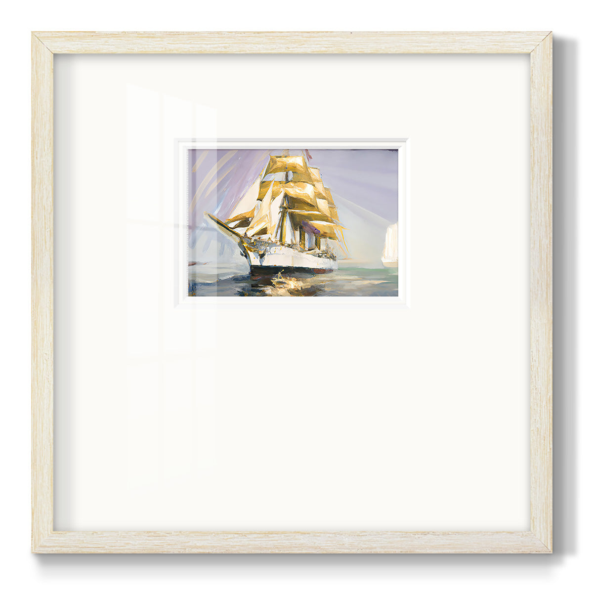 Golden Sail III Premium Framed Print Double Matboard