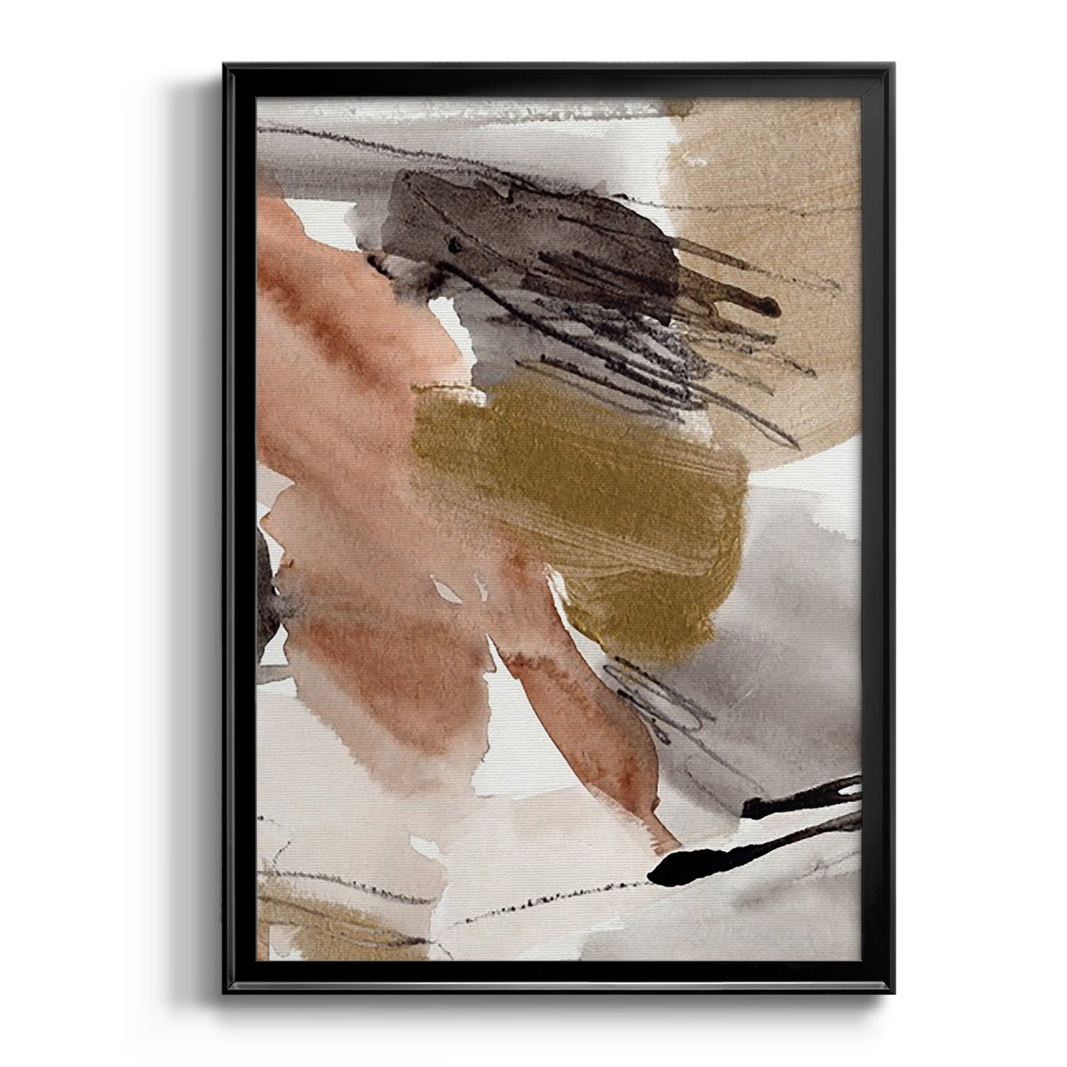 Antique Gold II - Modern Framed Canvas Print