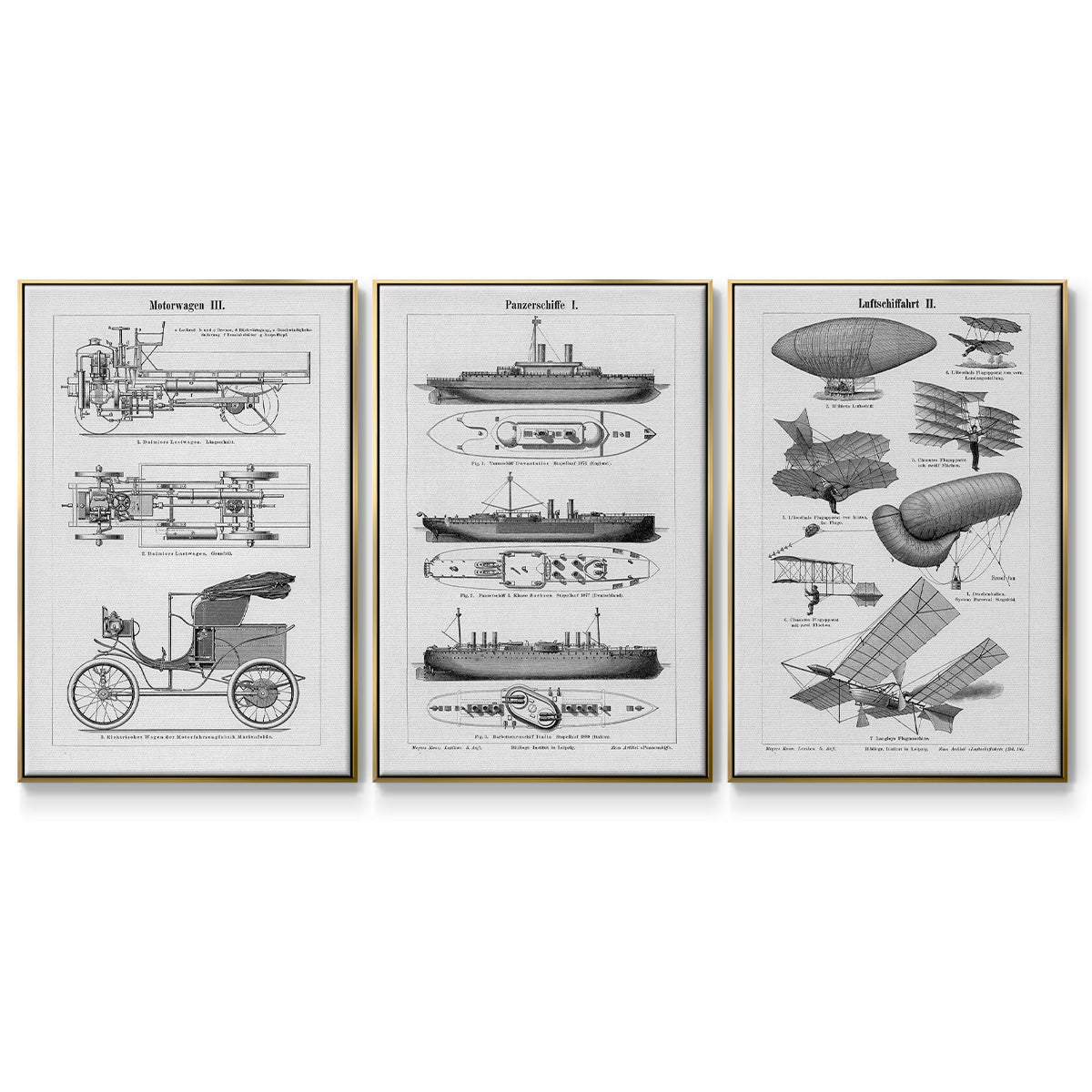 Industrial Flight - Floater Framed Canvas Set