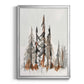 Rustic Evergreens II - Modern Framed Canvas Print