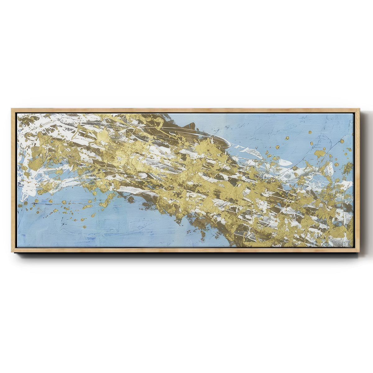 Mistral V in Azure - Floater Framed Canvas Print