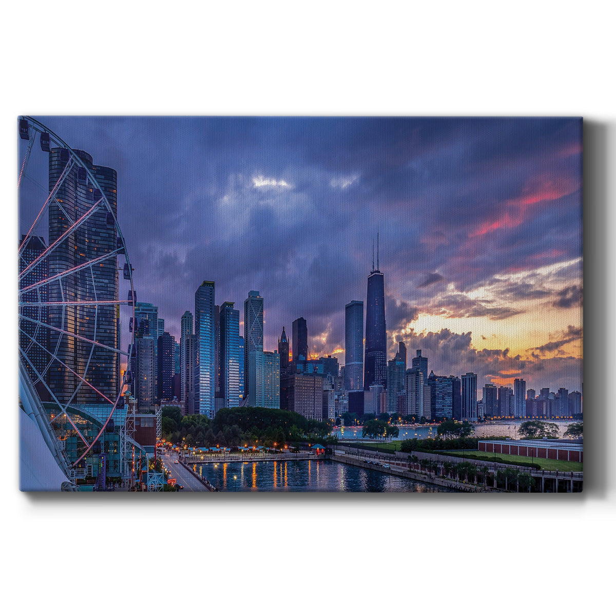 Chicago Skyline at Sunset - Canvas Art Print