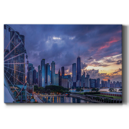Chicago Skyline at Sunset - Canvas Art Print