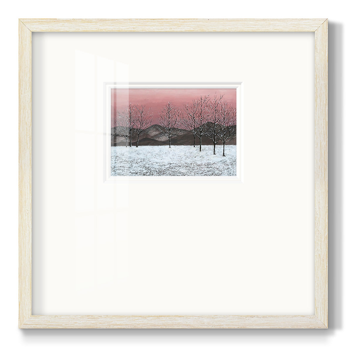 Sunset Snowfall II Premium Framed Print Double Matboard