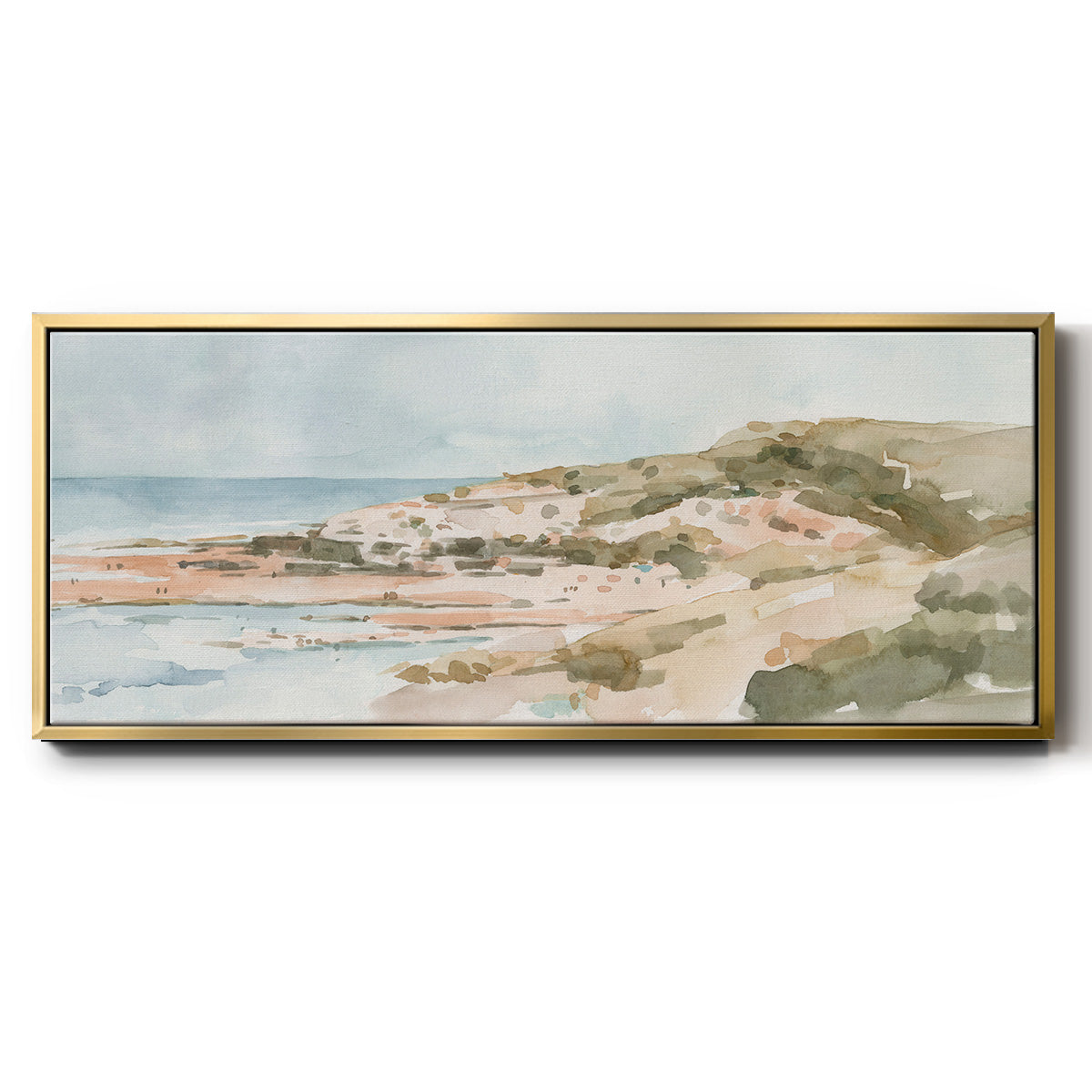 Neutral Seaside II - Floater Framed Canvas Print