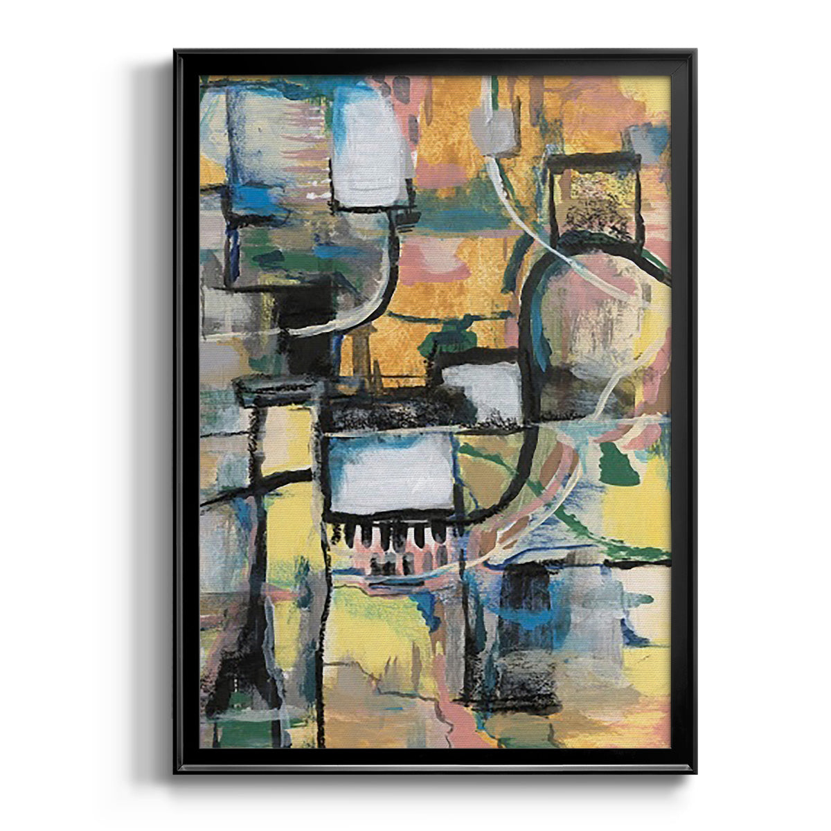 Memory Screen II - Modern Framed Canvas Print