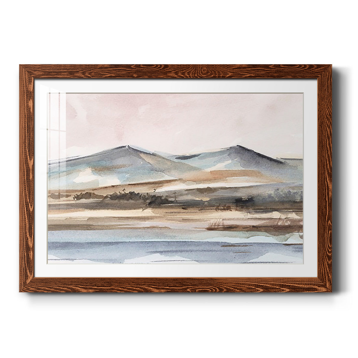 Autumn Mountain Valley II - Barnwood Framed Art Print