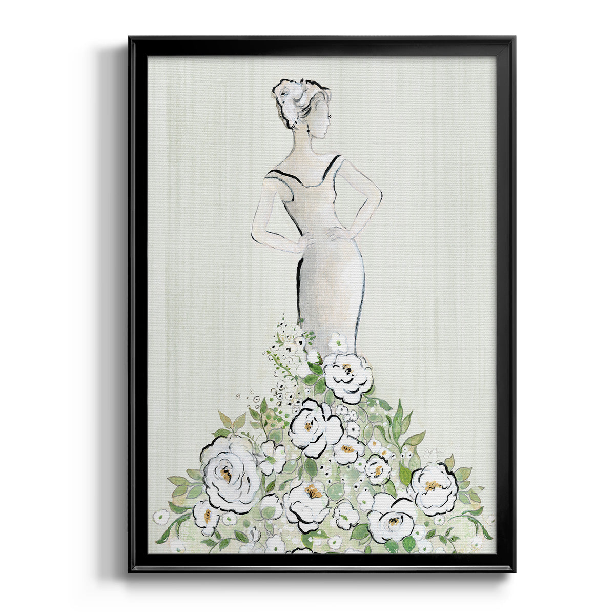 Fashion Floral Figurative - Modern Framed Canvas Print