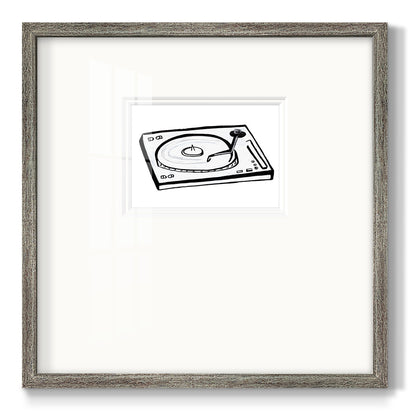 Vinyl Sketch Premium Framed Print Double Matboard