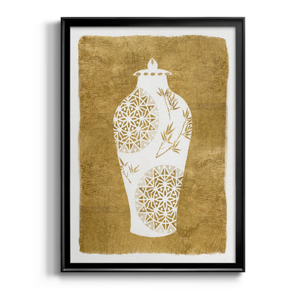 Golden Urn II - Modern Framed Canvas Print