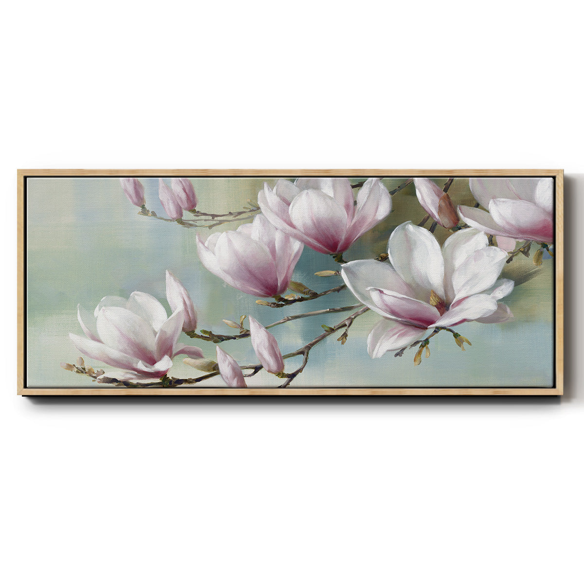 Magnolia Morning - Floater Framed Canvas Print