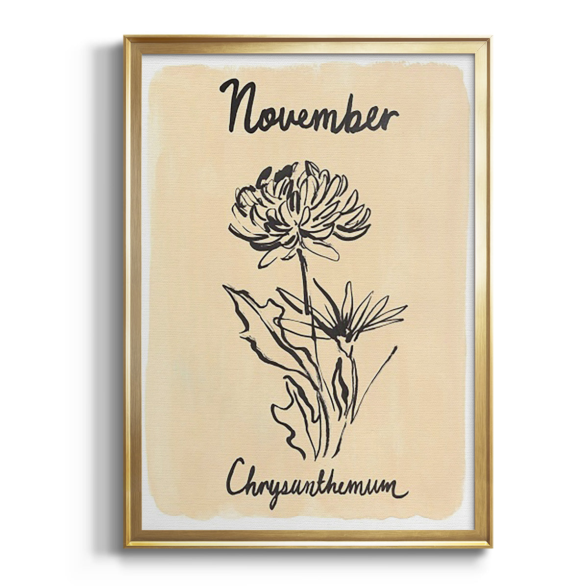 Birth Month XI - Modern Framed Canvas Print