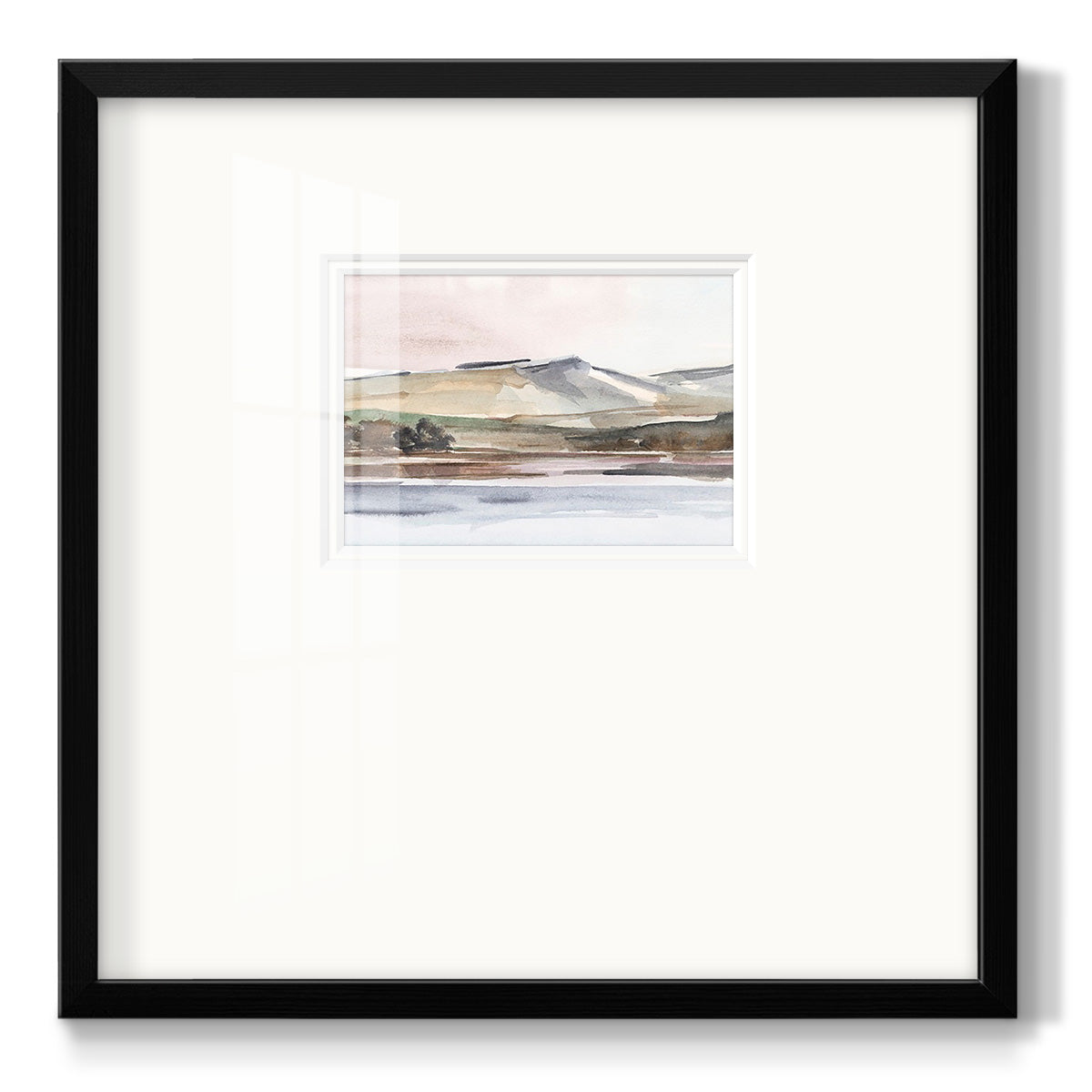 Autumn Mountain Valley I Premium Framed Print Double Matboard