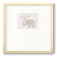Floral Elephant - Double Matboard Framed Print