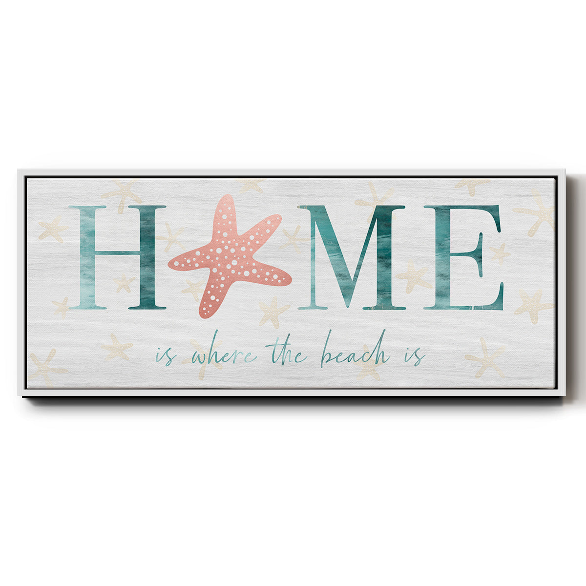 Home Beach - Floater Framed Canvas Print