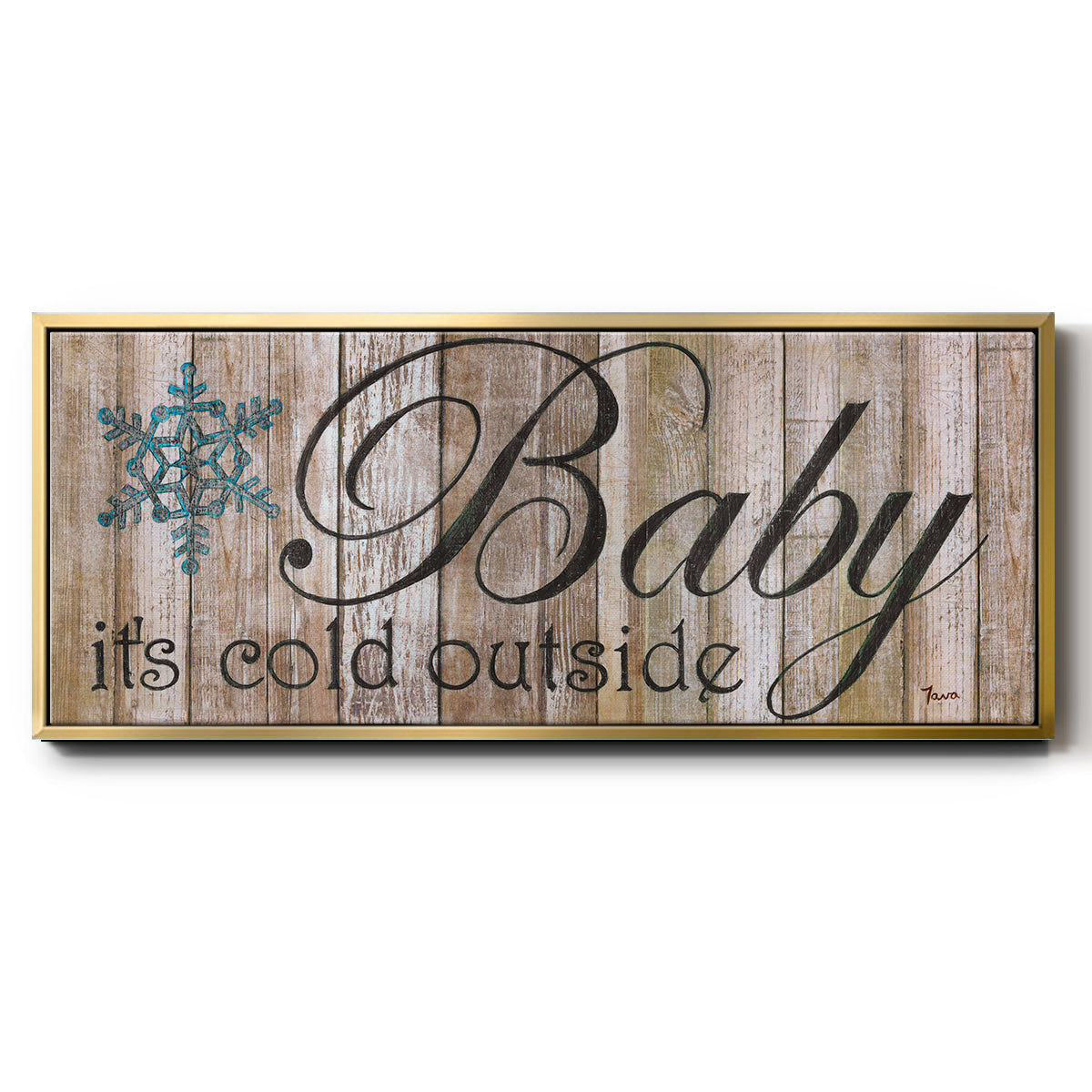 Baby It's Cold - Floater Framed Canvas Print
