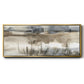 BlueGrey Marsh I - Floater Framed Canvas Print