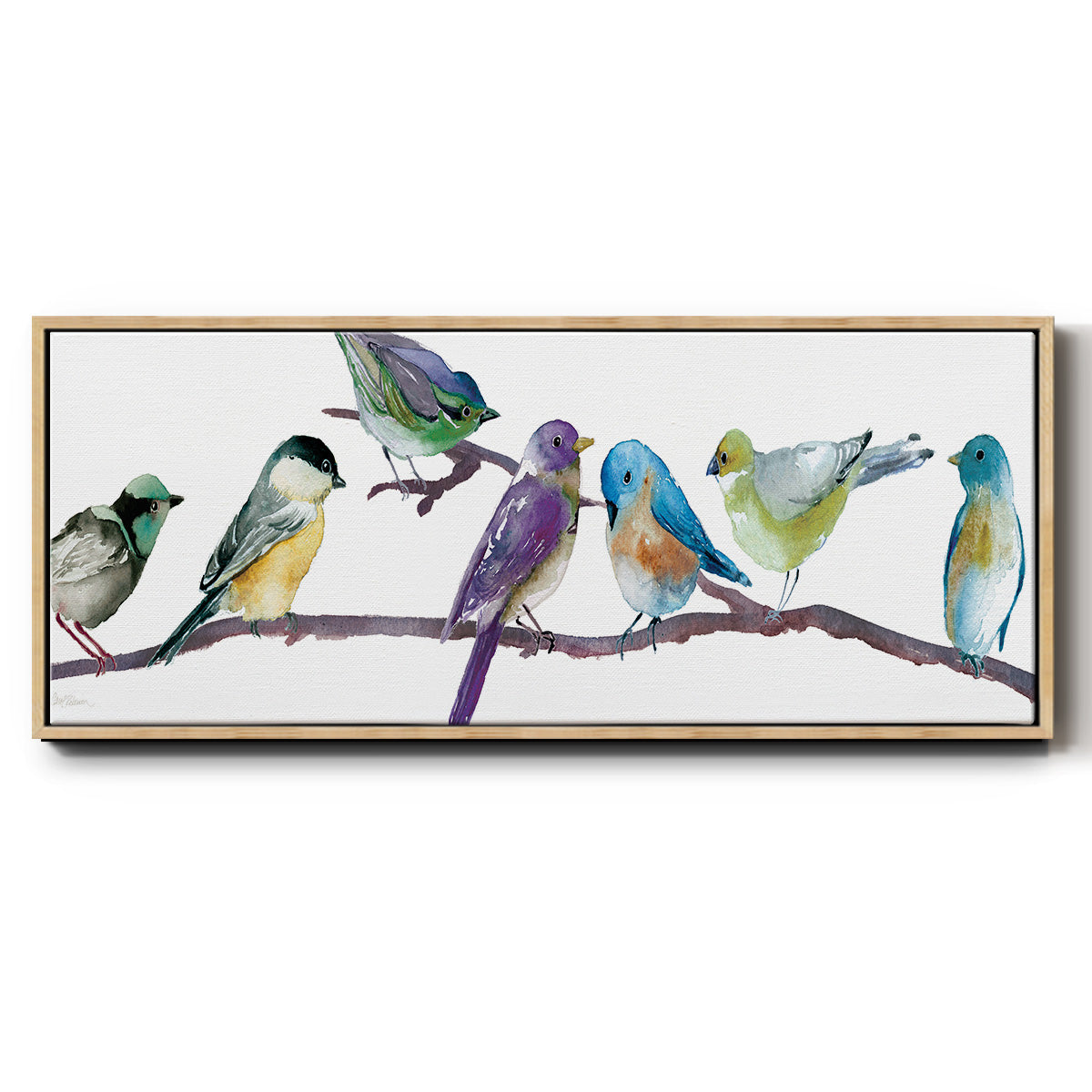 Colorful Spot - Floater Framed Canvas Print