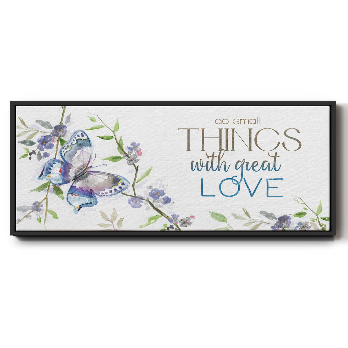 Small Things, Great Love - Floater Framed Canvas Print
