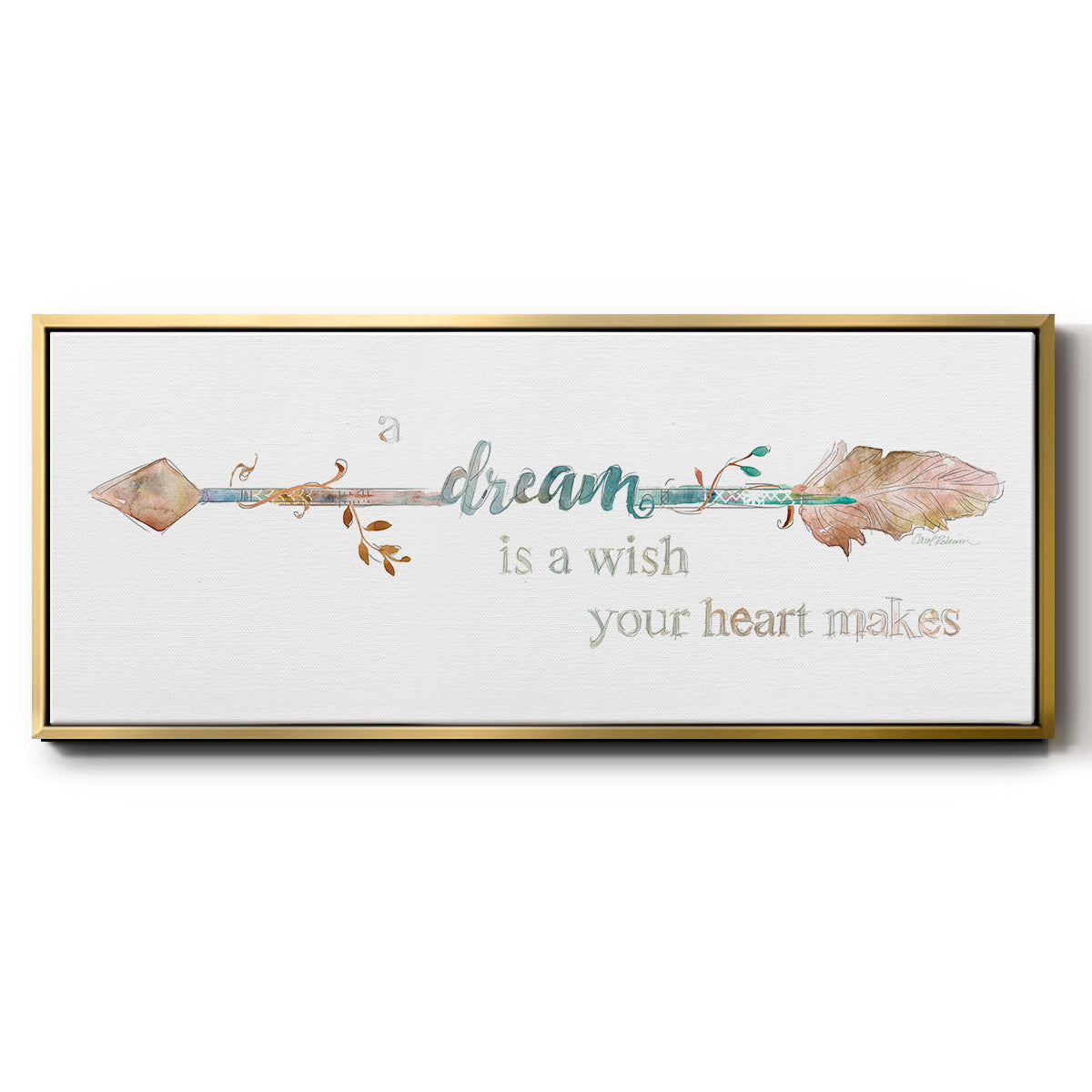 Dream Arrow - Floater Framed Canvas Print