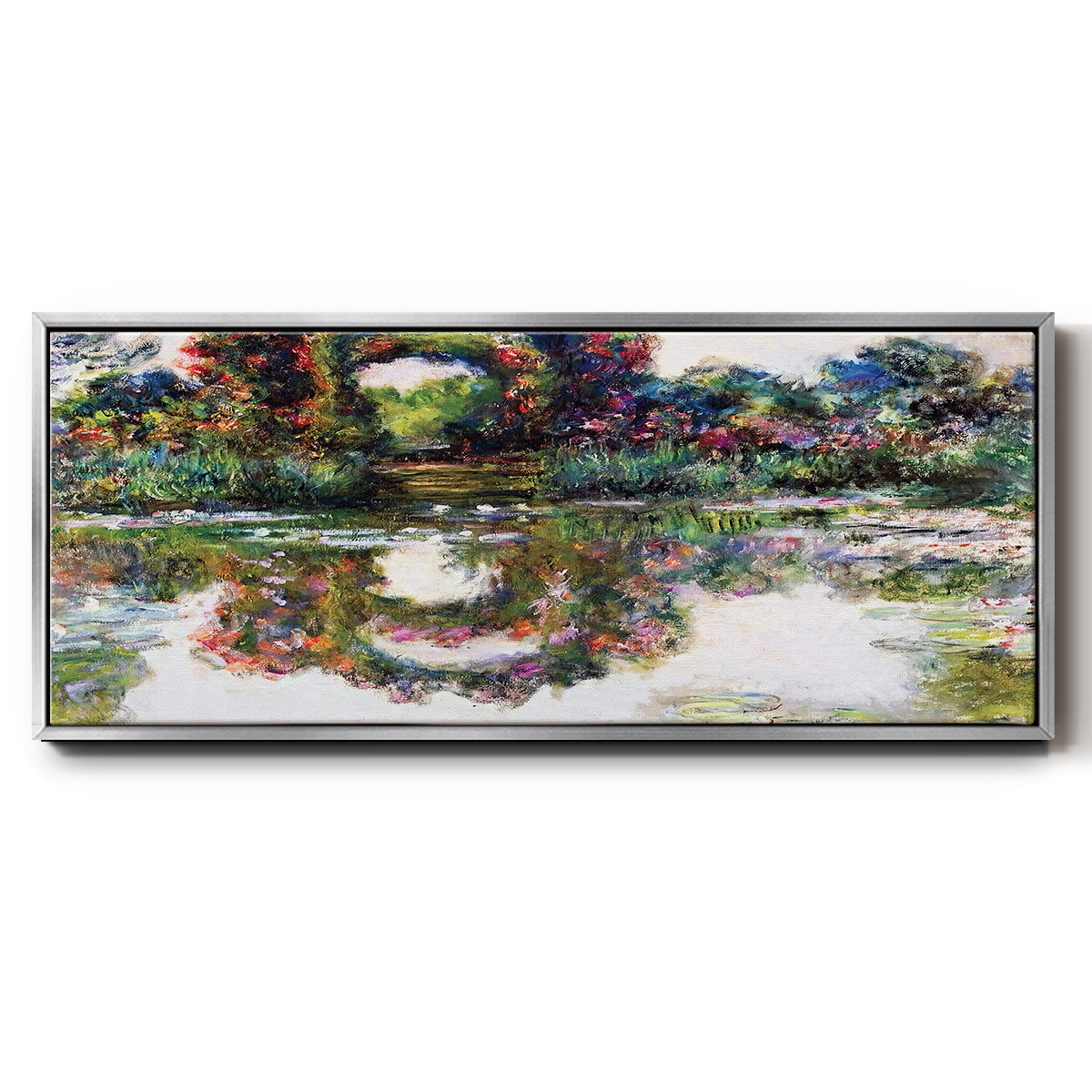 Rose Flowered Arches at Giverny, 1913 - Floater Framed Canvas Print