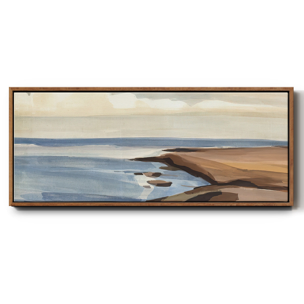 Shore Days II - Floater Framed Canvas Print