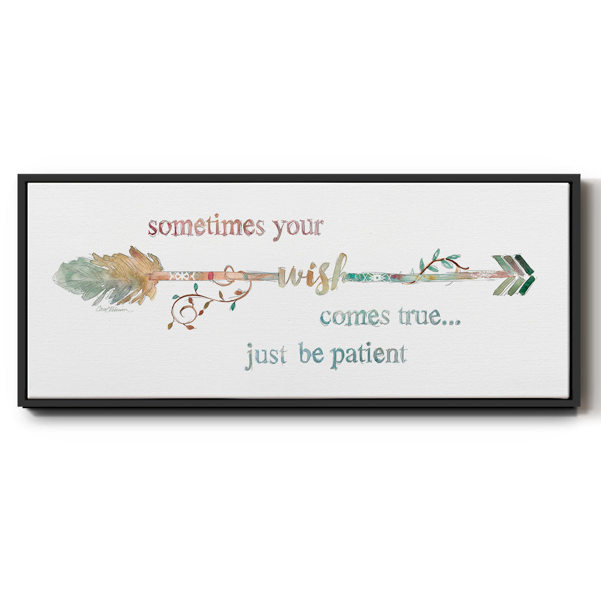 Wishing Arrow - Floater Framed Canvas Print