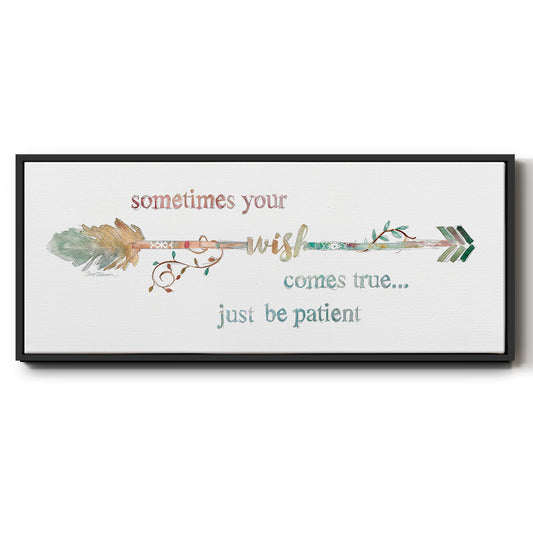 Wishing Arrow - Floater Framed Canvas Print