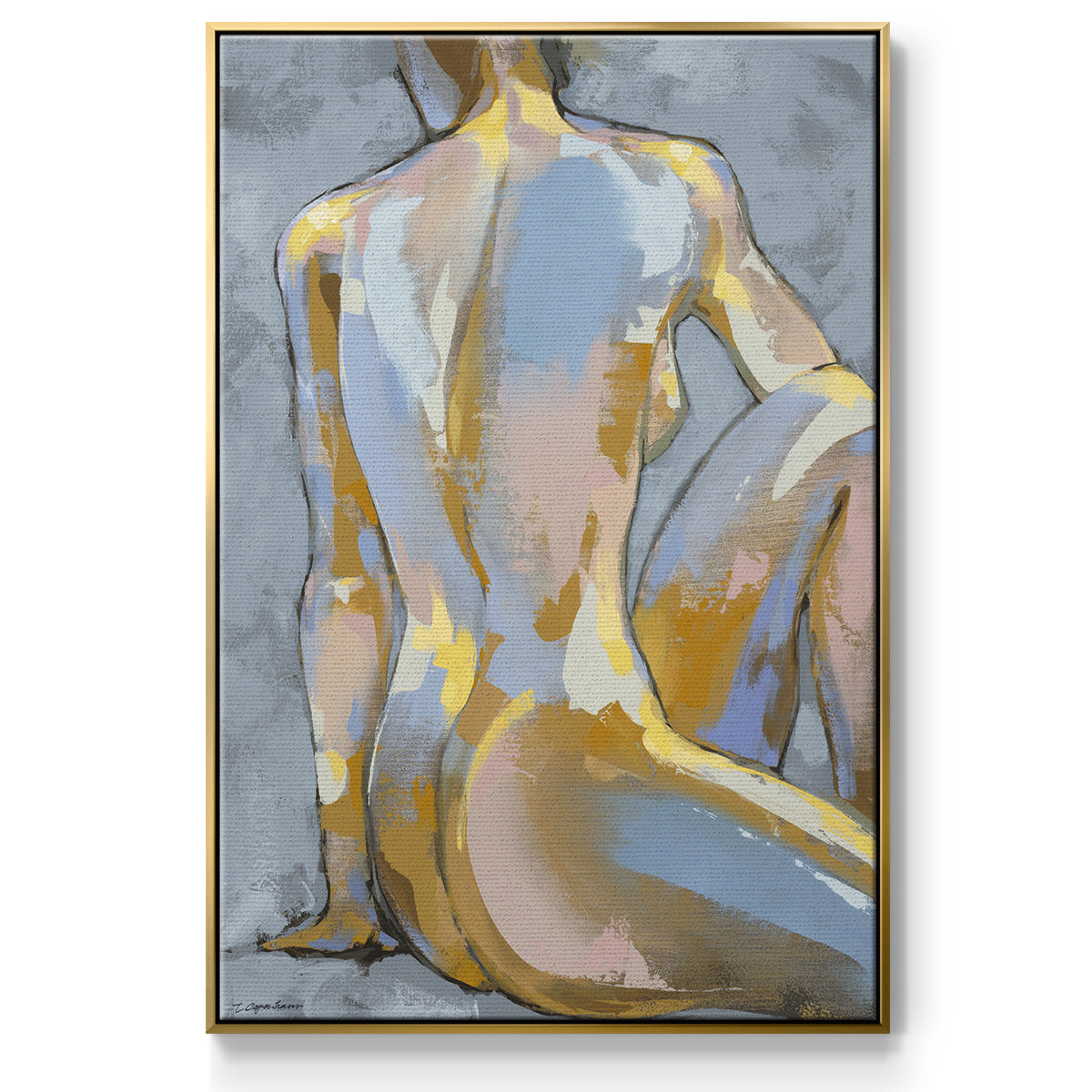 Grey Maiden II - Floater Framed Canvas Print