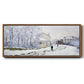 Snow in Argenteuil, 1875 - Floater Framed Canvas Print