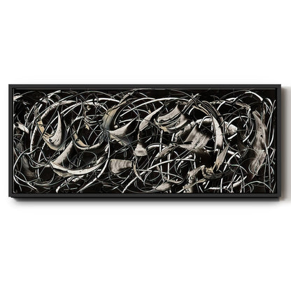 Linear Movement II - Floater Framed Canvas Print